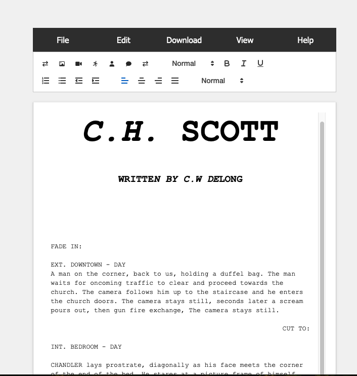 Script Editor Interface